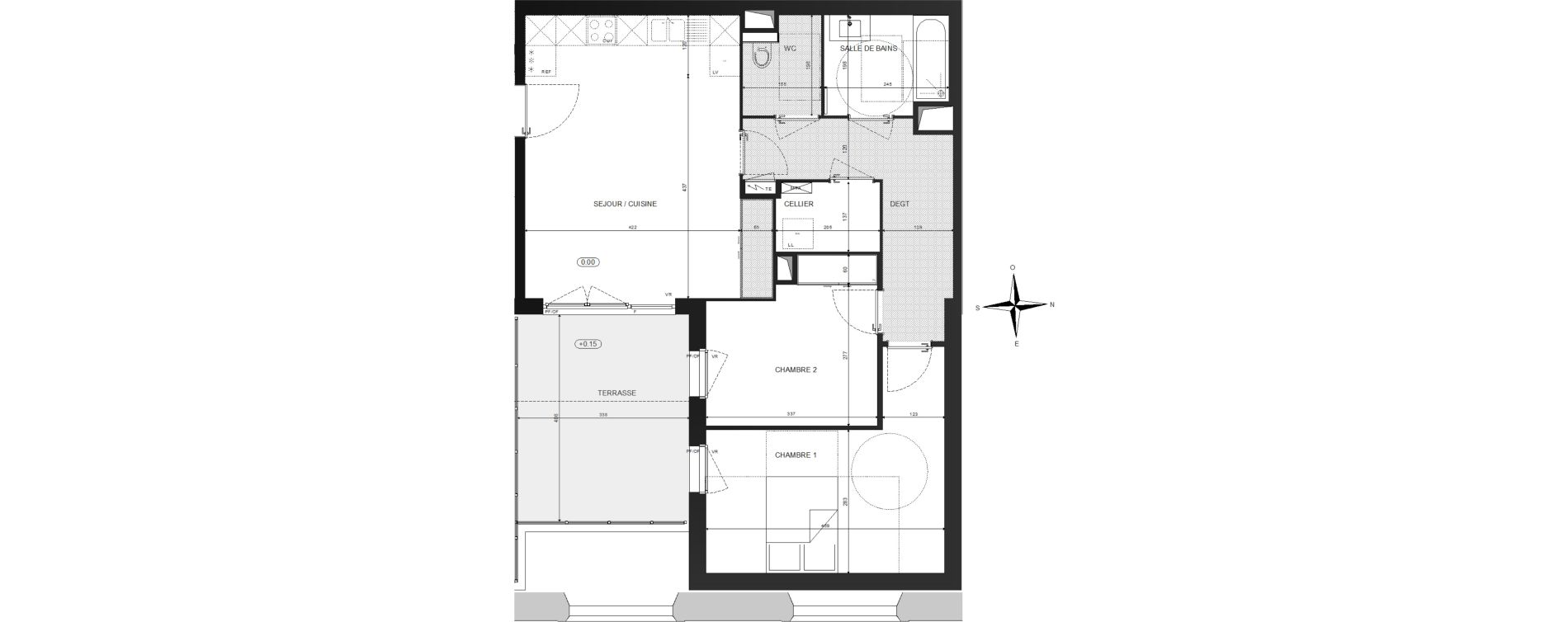 Appartement T3 de 69,04 m2 &agrave; Dijon Heudelet