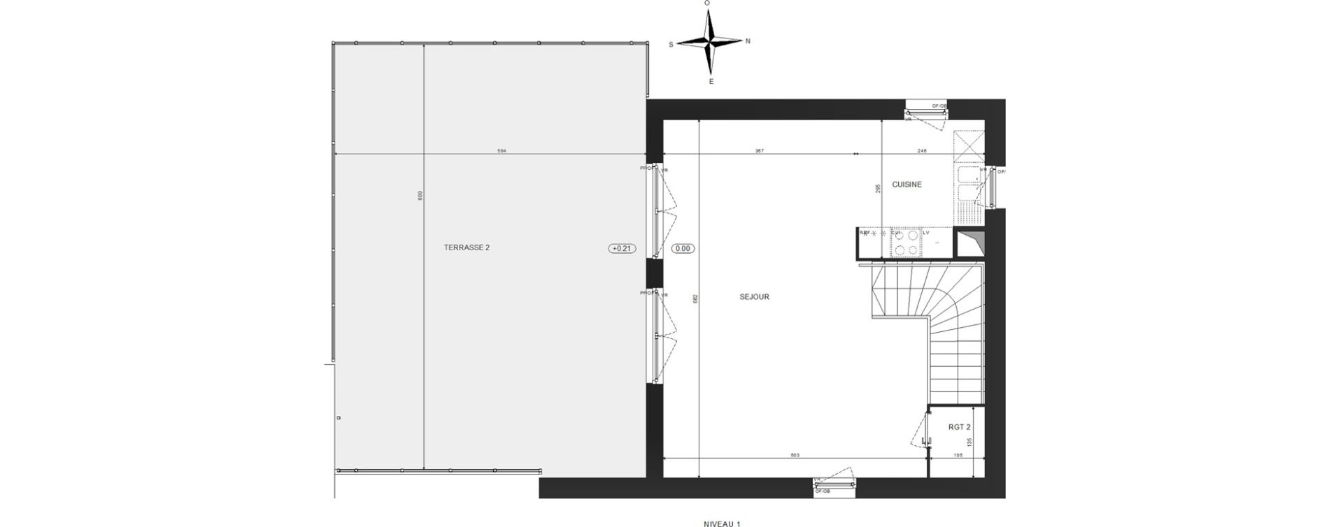 Duplex T3 de 82,04 m2 &agrave; Dijon Heudelet