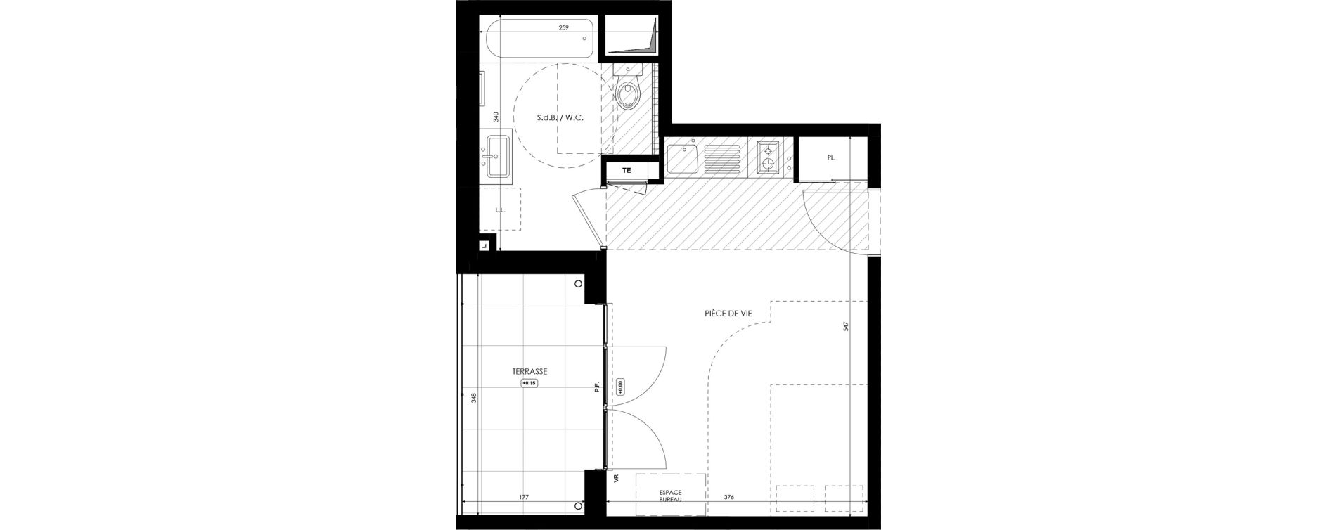 Appartement T1 de 27,20 m2 &agrave; Dijon Lyautey