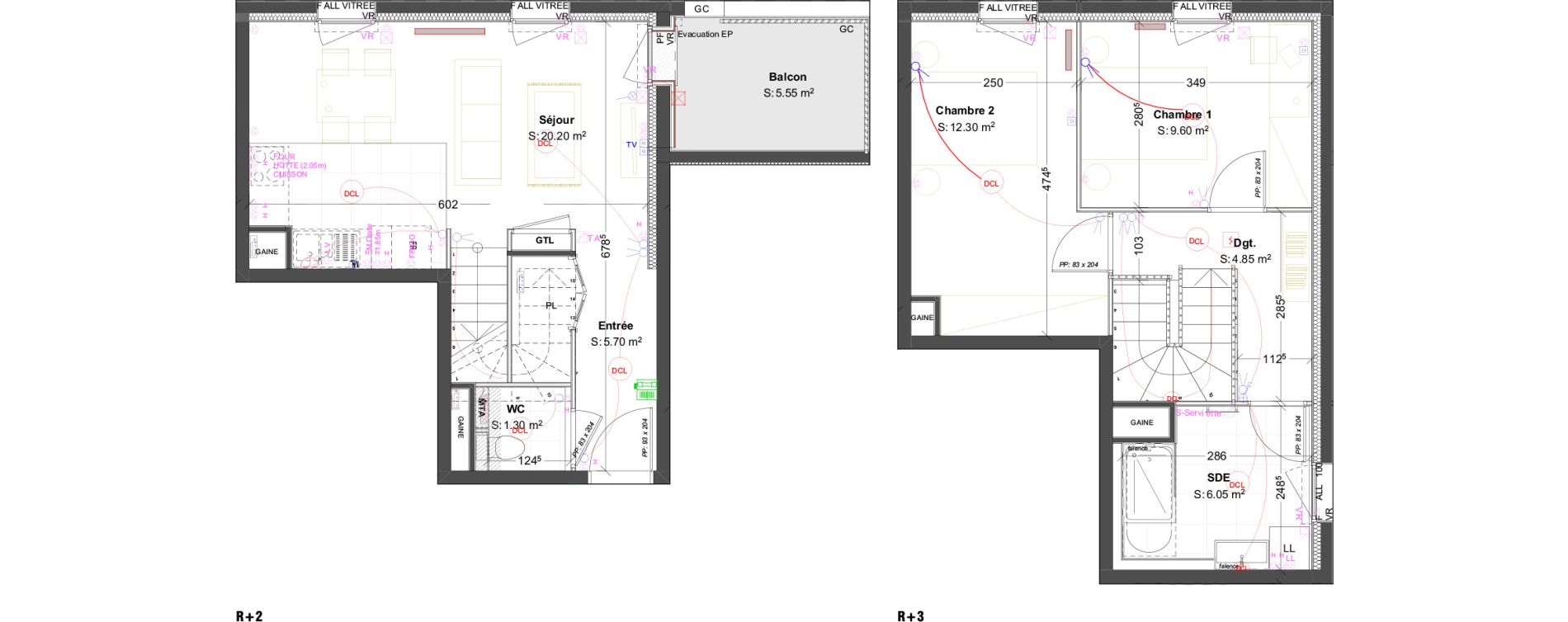 Appartement T3 de 60,00 m2 &agrave; Dijon Poussots