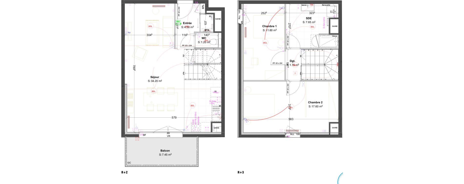 Appartement T3 de 78,50 m2 &agrave; Dijon Poussots