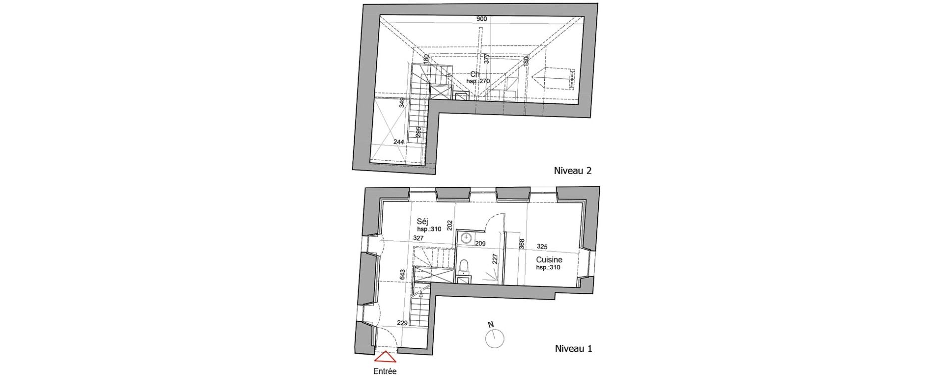 Duplex T2 de 47,55 m2 &agrave; Besan&ccedil;on Centre
