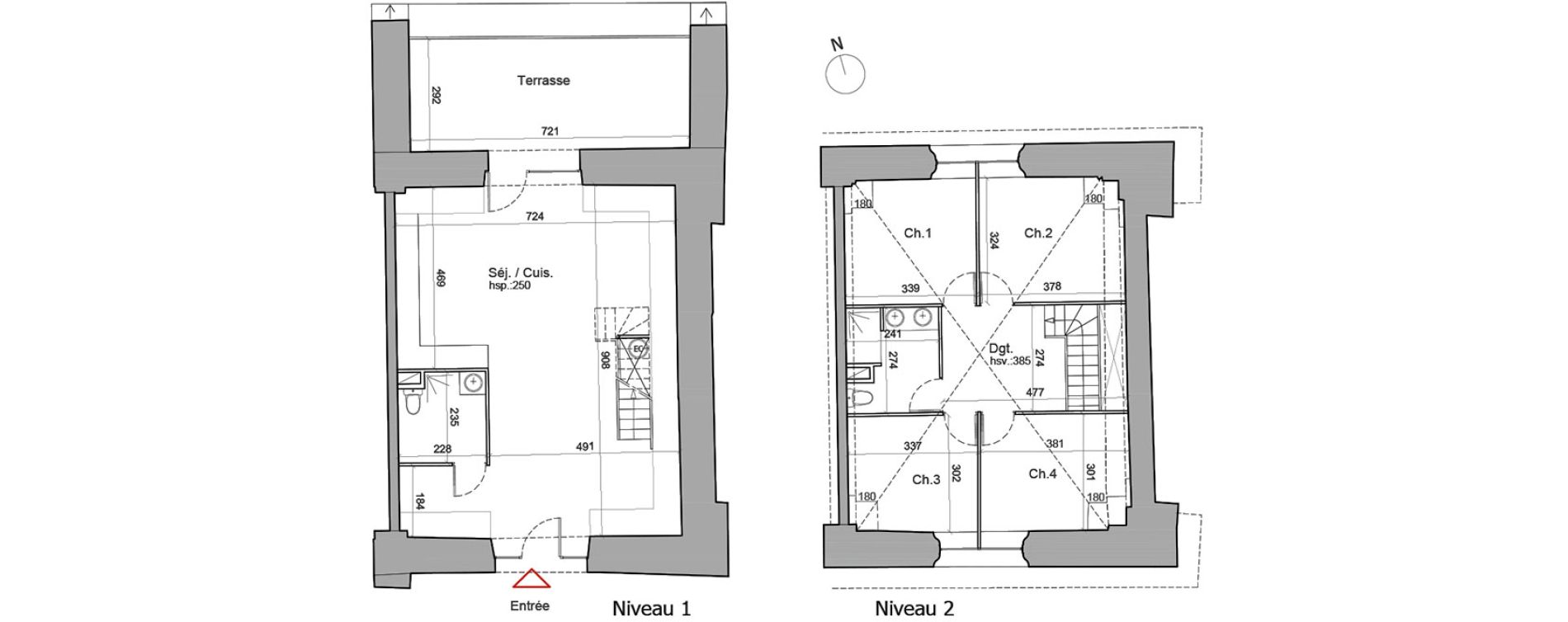 Duplex T5 de 121,70 m2 &agrave; Besan&ccedil;on Centre