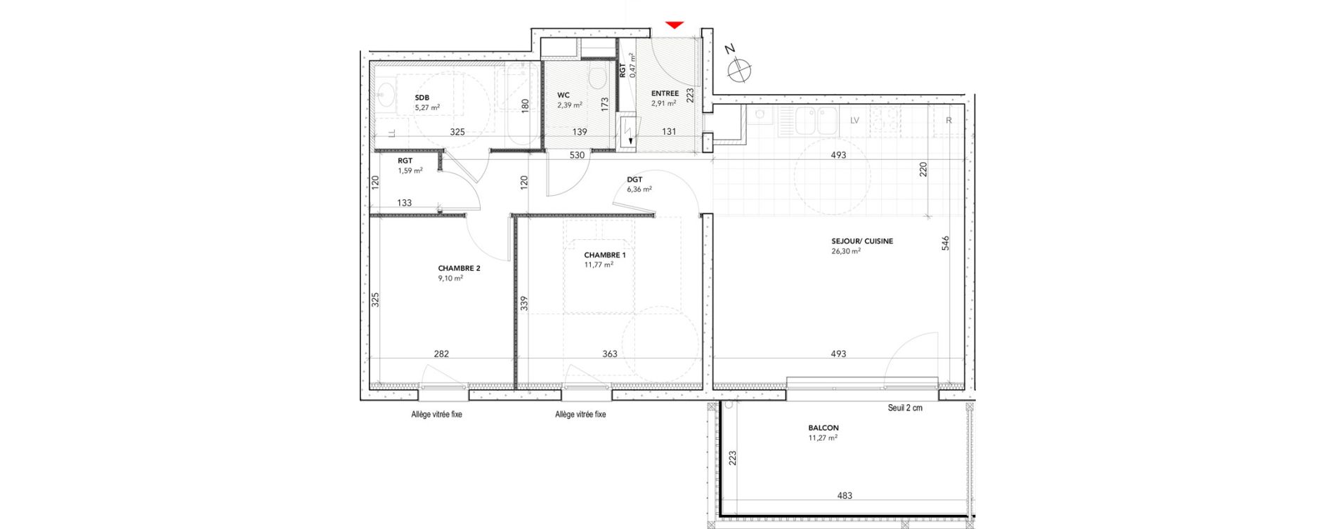 Appartement T3 de 66,16 m2 &agrave; Besan&ccedil;on Xavier marmier