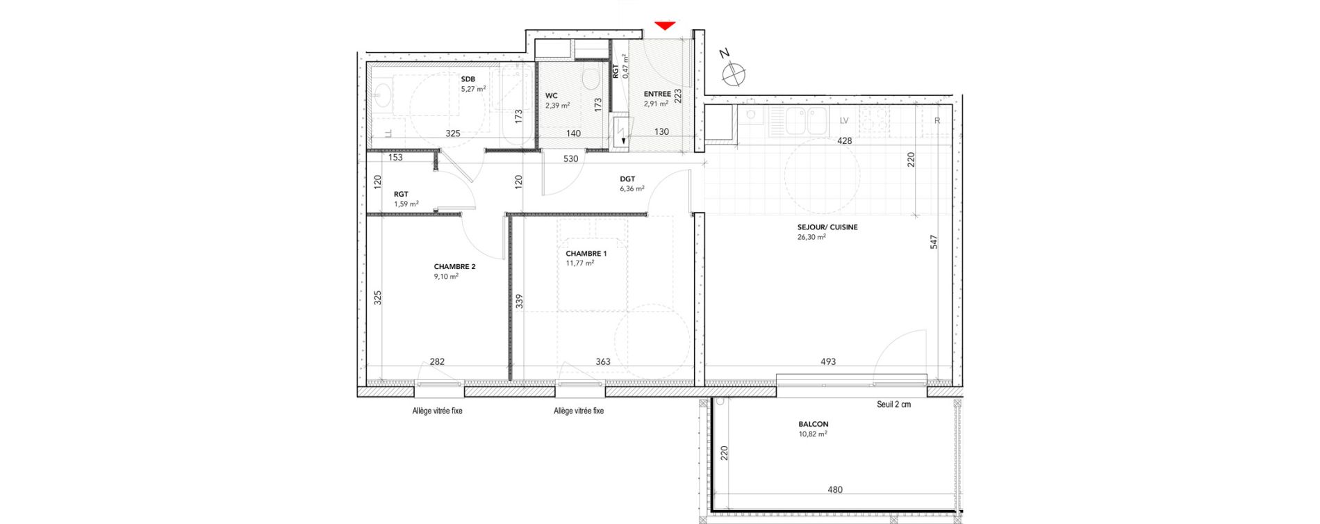 Appartement T3 de 66,16 m2 &agrave; Besan&ccedil;on Xavier marmier