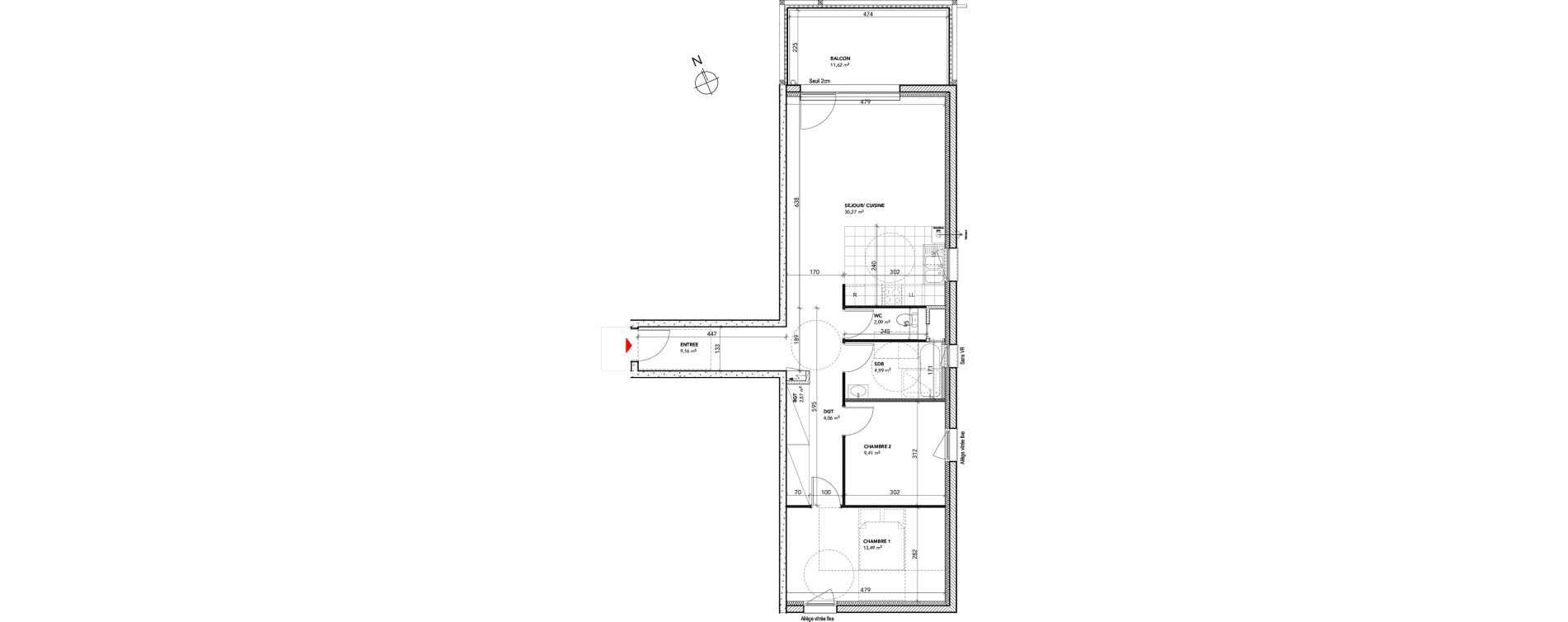 Appartement T3 de 76,04 m2 &agrave; Besan&ccedil;on Xavier marmier