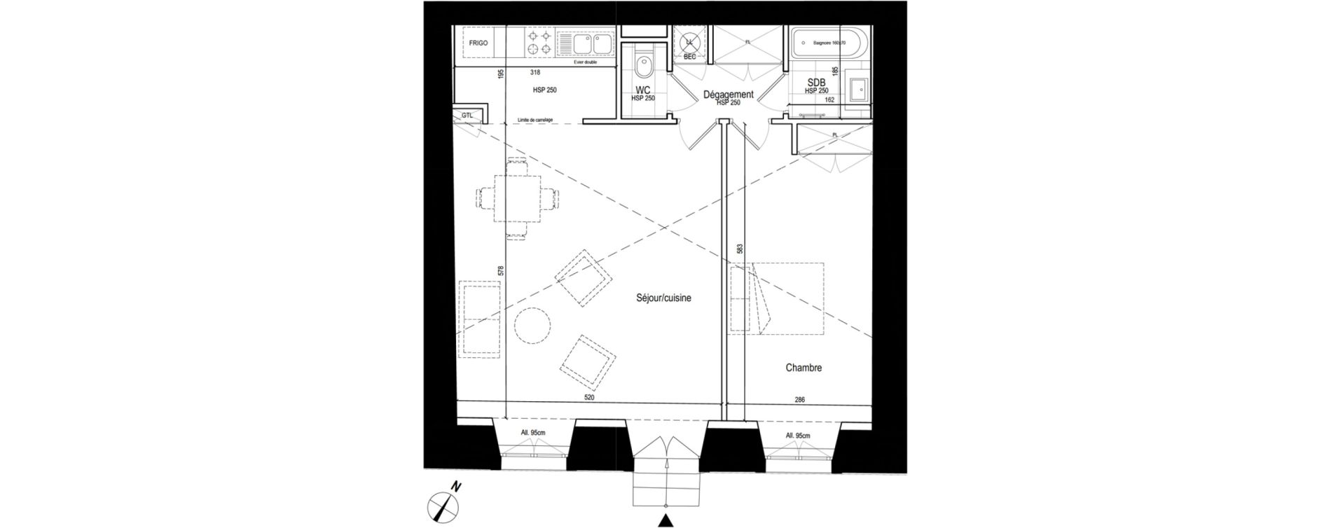 Appartement T2 de 61,30 m2 &agrave; Dole Paix - wilson - machard