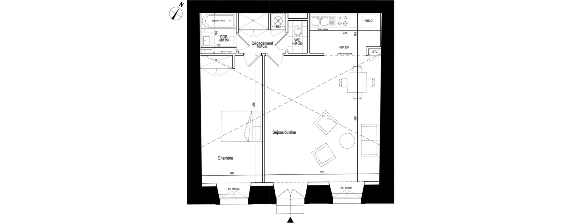 Appartement T2 de 61,86 m2 &agrave; Dole Paix - wilson - machard