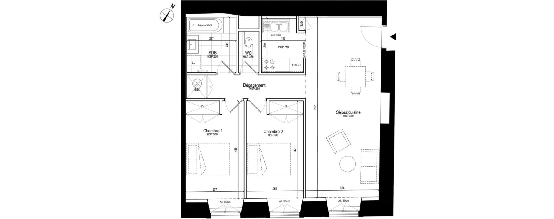 Appartement T3 de 64,67 m2 &agrave; Dole Paix - wilson - machard