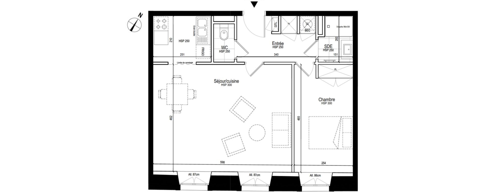 Appartement T2 de 55,21 m2 &agrave; Dole Paix - wilson - machard