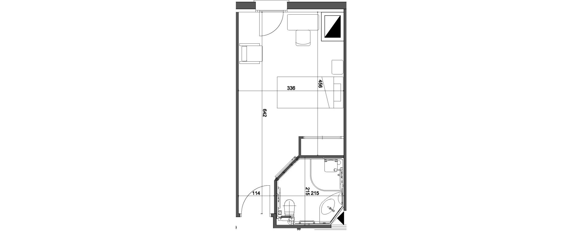 Chambre de 20,93 m2 &agrave; Varennes-L&egrave;s-Narcy Centre