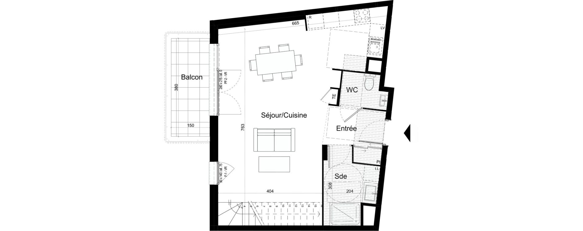 Appartement T5 de 107,91 m2 &agrave; Chalon-Sur-Sa&ocirc;ne Centre