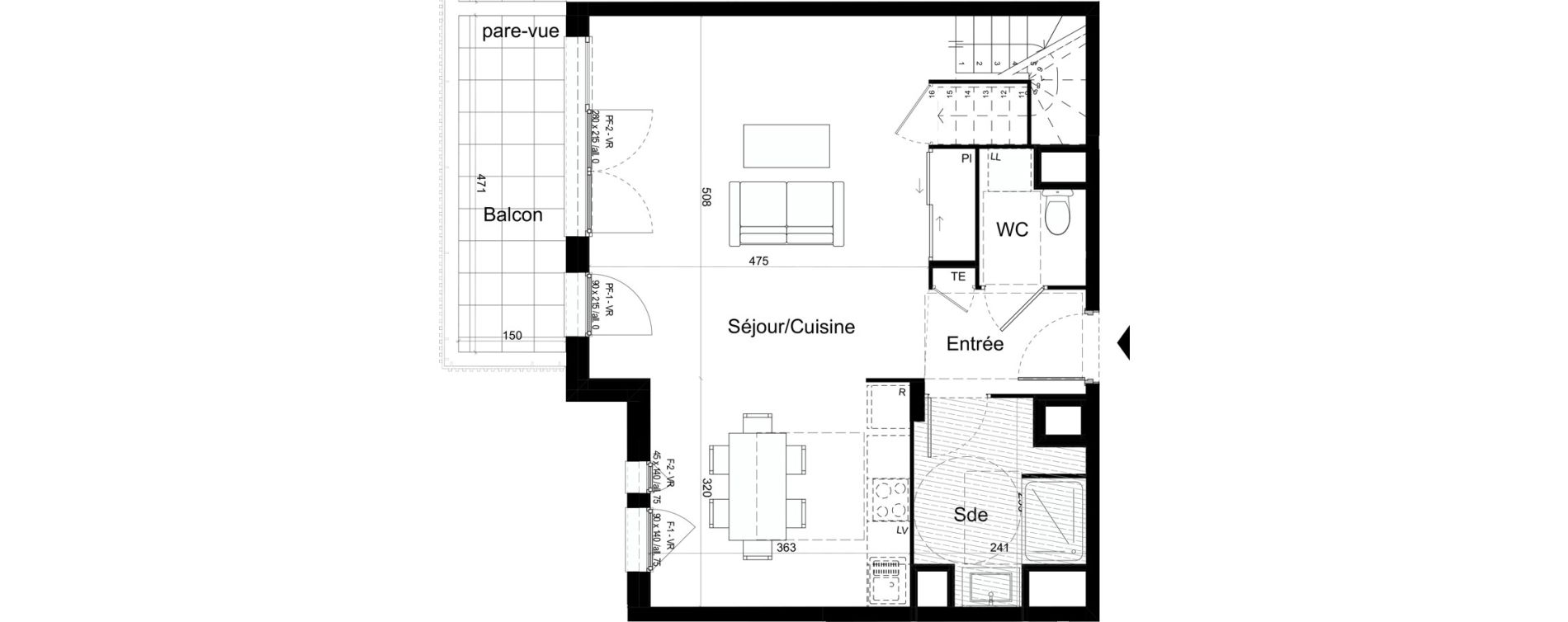 Appartement T4 de 89,11 m2 &agrave; Chalon-Sur-Sa&ocirc;ne Centre