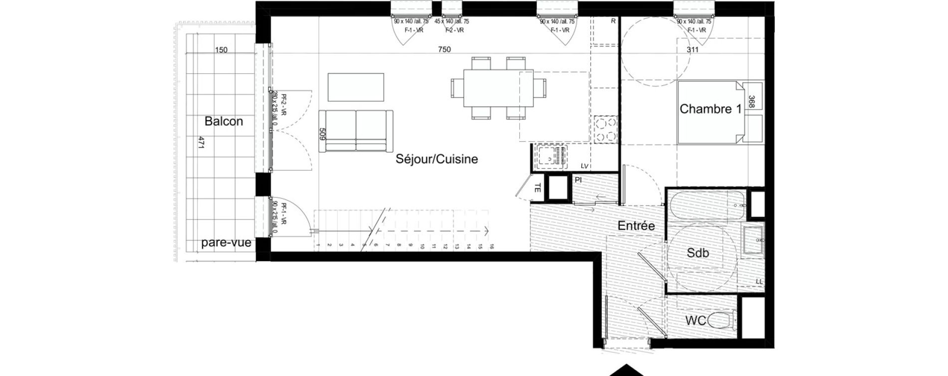 Appartement T4 de 96,51 m2 &agrave; Chalon-Sur-Sa&ocirc;ne Centre