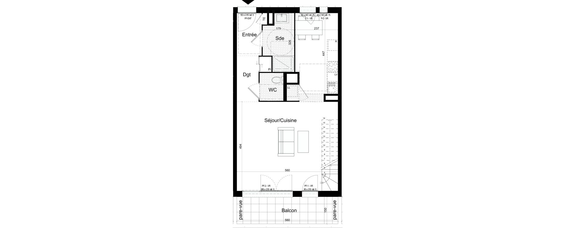 Appartement T3 de 82,67 m2 &agrave; Chalon-Sur-Sa&ocirc;ne Centre