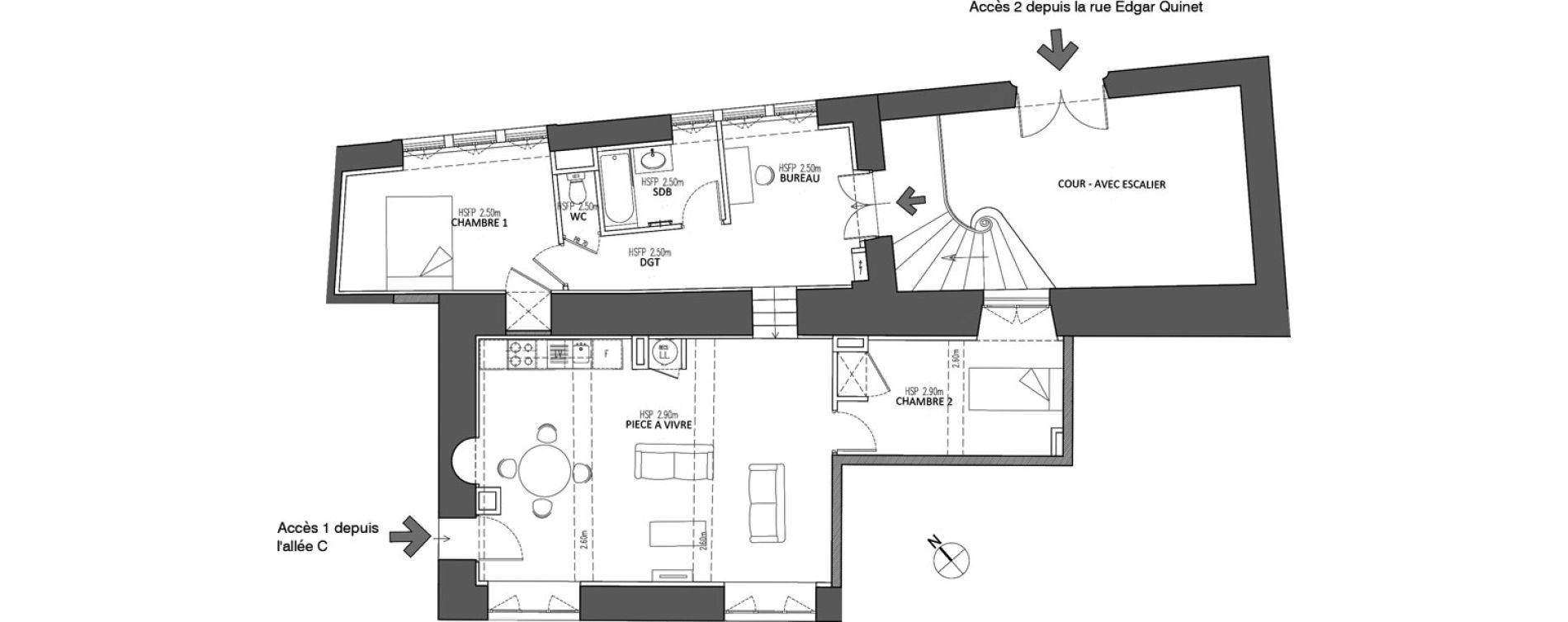 Appartement T3 de 81,40 m2 &agrave; Chalon-Sur-Sa&ocirc;ne Centre