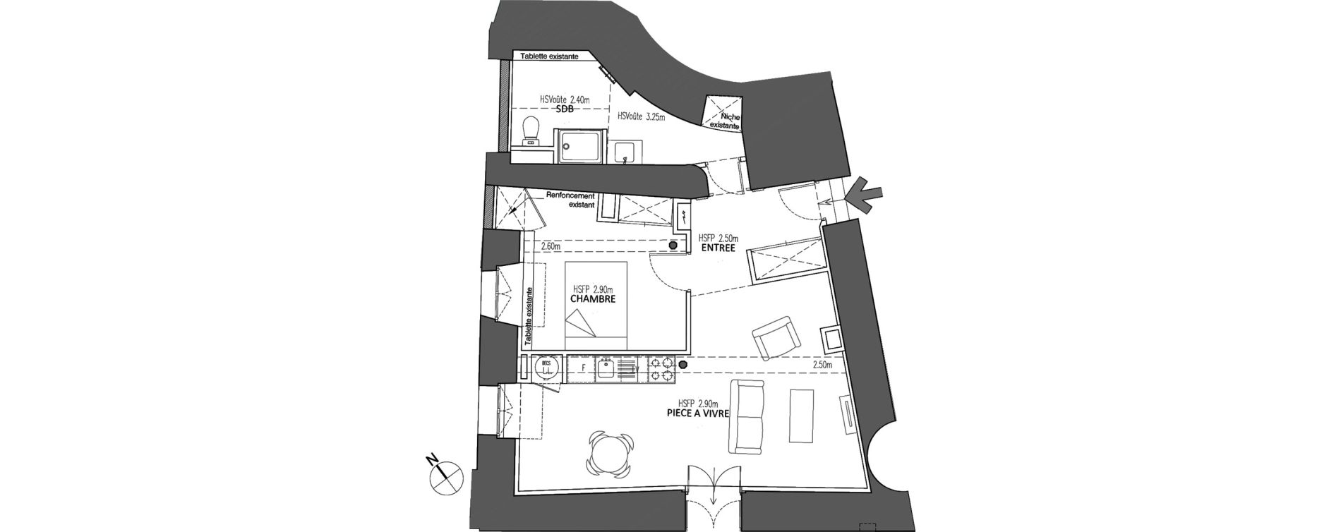 Appartement T2 de 54,40 m2 &agrave; Chalon-Sur-Sa&ocirc;ne Centre