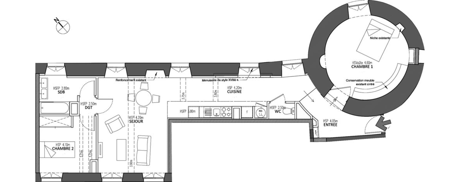 Appartement T3 de 79,10 m2 &agrave; Chalon-Sur-Sa&ocirc;ne Centre