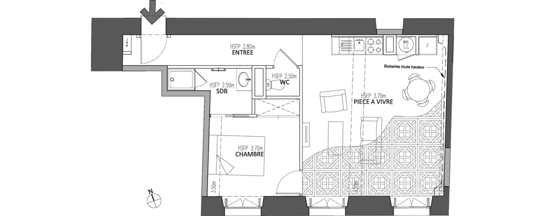 Appartement T2 de 50,90 m2 &agrave; Chalon-Sur-Sa&ocirc;ne Centre