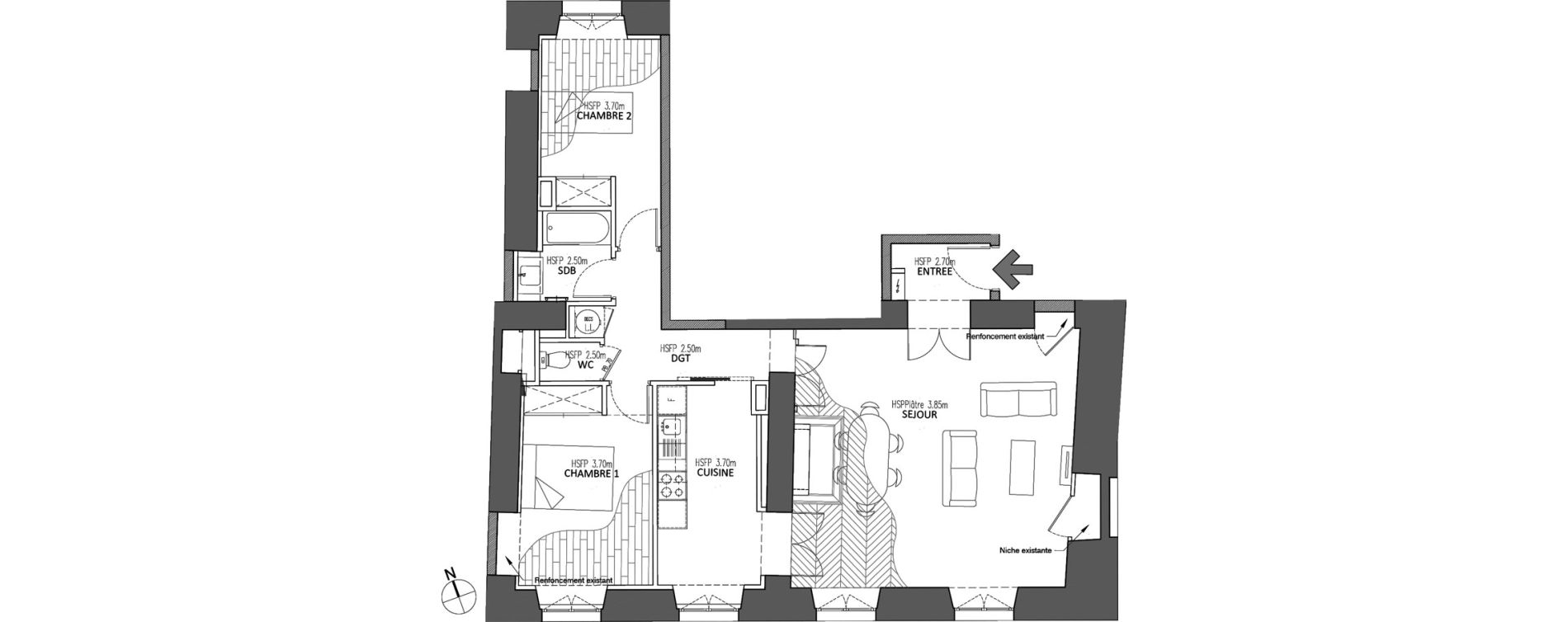 Appartement T3 de 81,50 m2 &agrave; Chalon-Sur-Sa&ocirc;ne Centre
