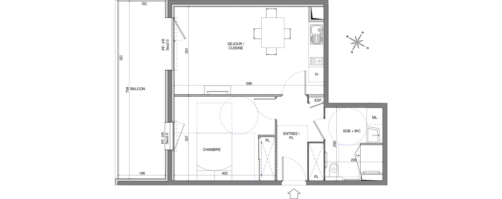 Appartement T2 de 46,49 m2 &agrave; Chalon-Sur-Sa&ocirc;ne Centre
