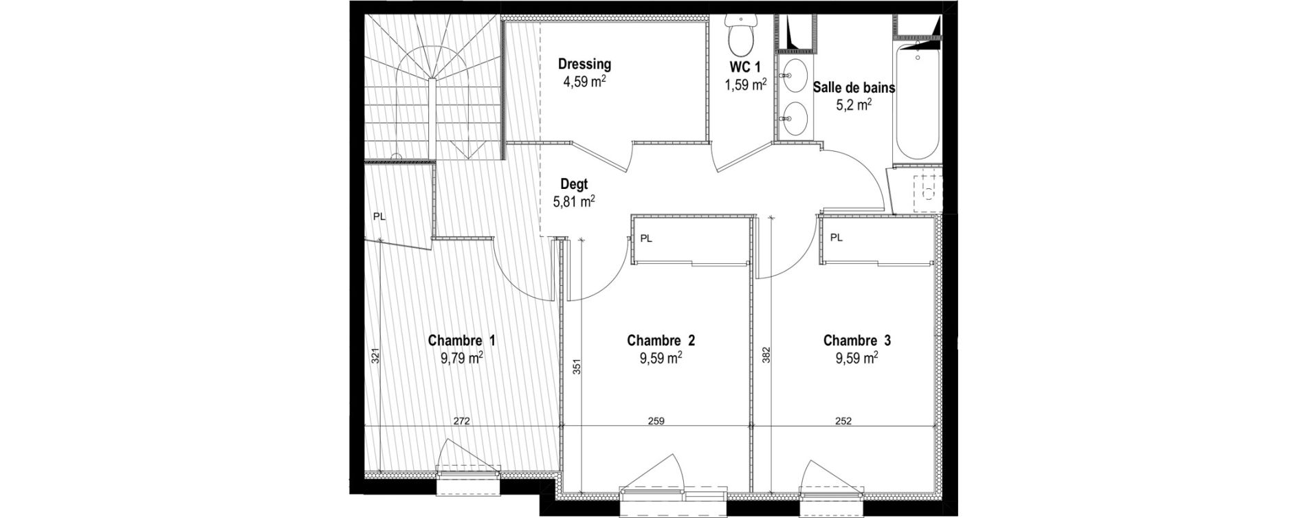Duplex T4 de 92,80 m2 &agrave; M&acirc;con Centre