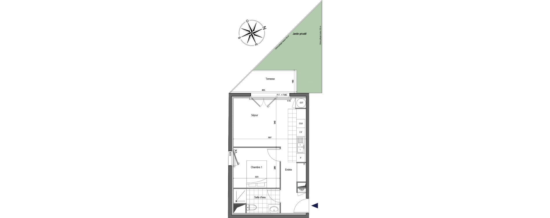 Appartement T2 de 38,90 m2 &agrave; Erquy Centre