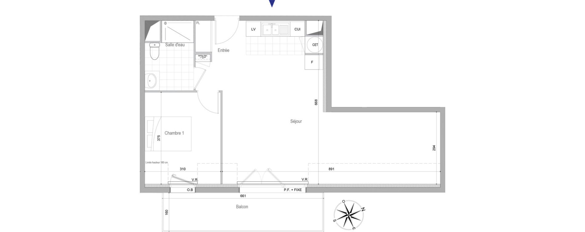 Appartement T2 de 59,70 m2 &agrave; Erquy Centre