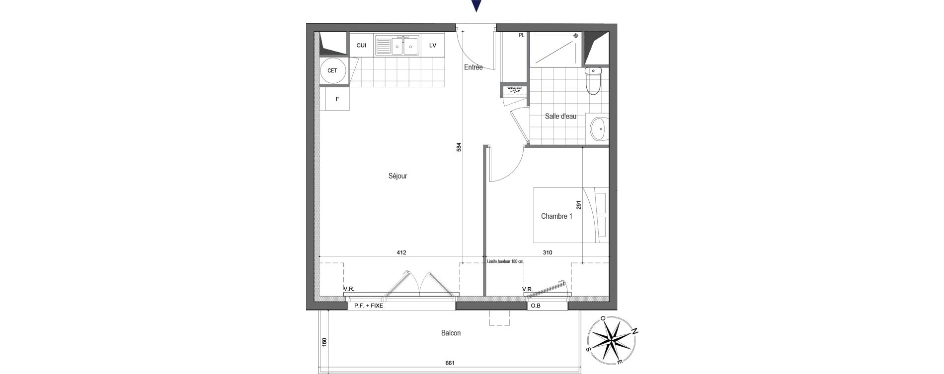 Appartement T2 de 44,10 m2 &agrave; Erquy Centre