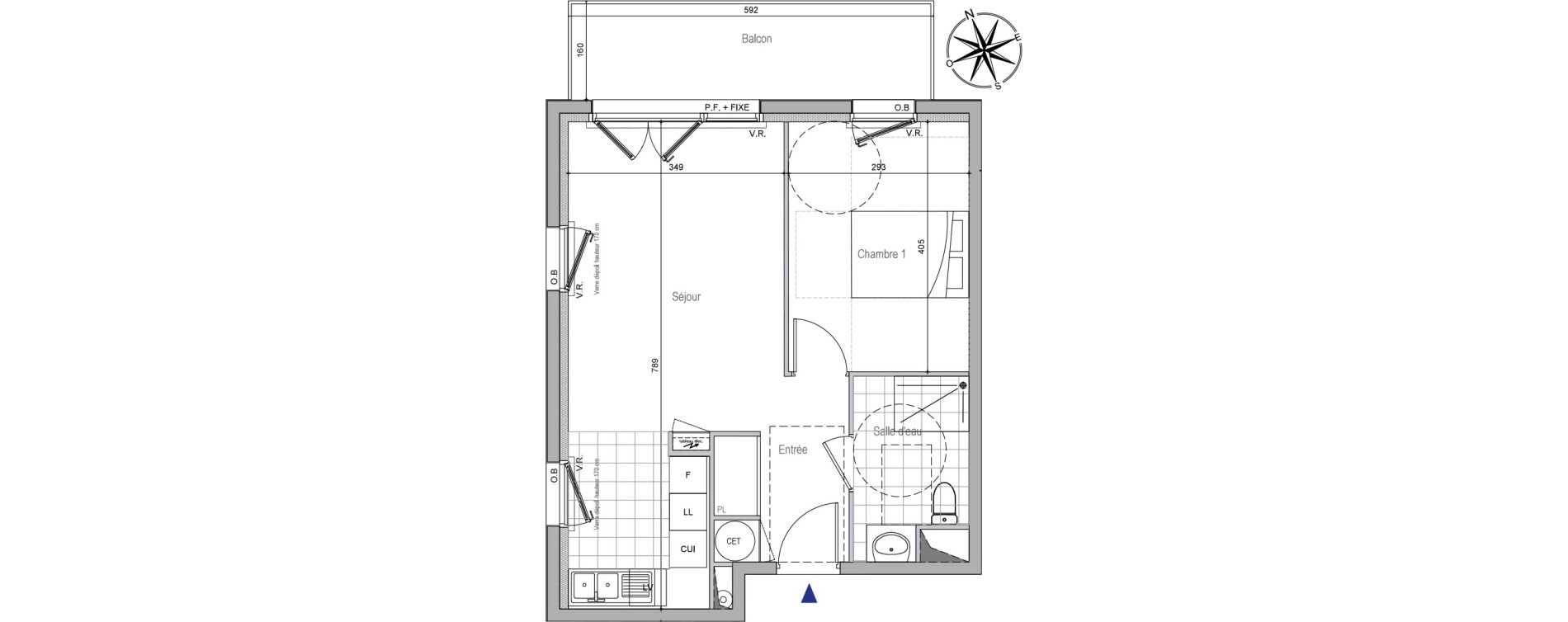 Appartement T2 de 46,40 m2 &agrave; Erquy Centre