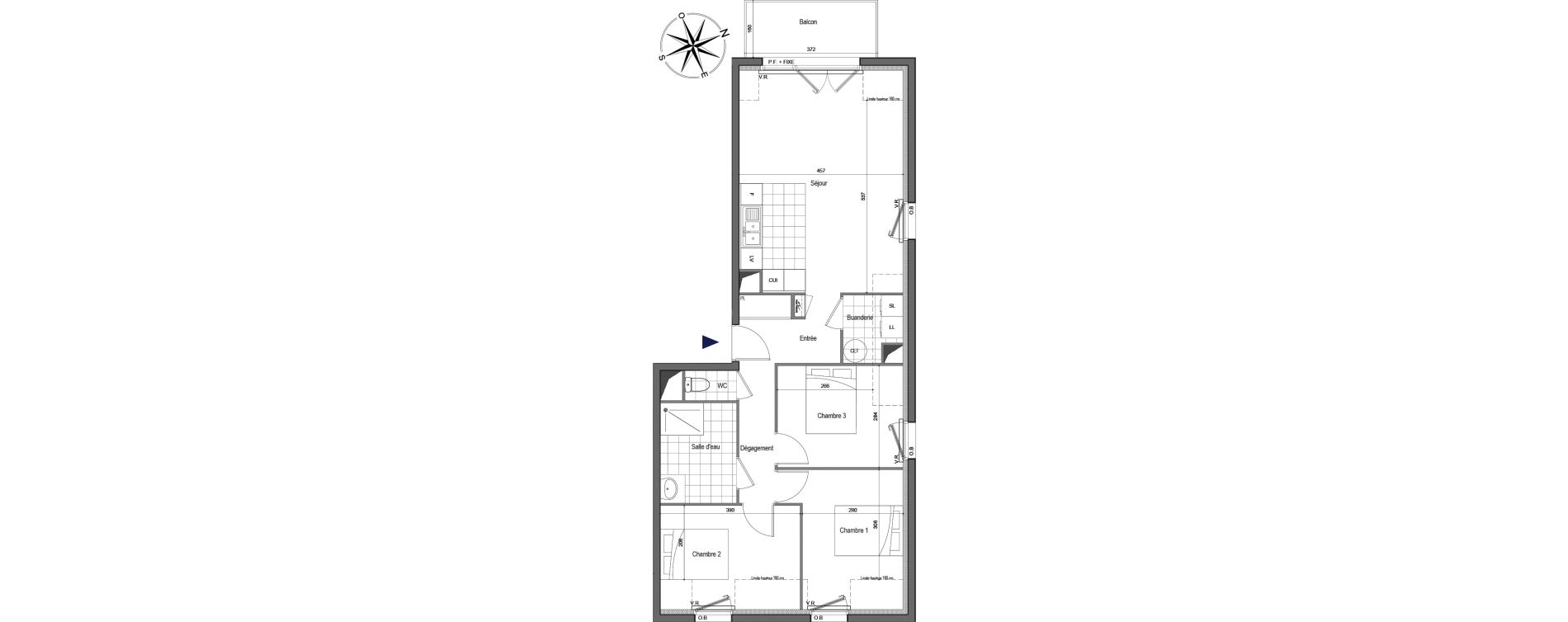 Appartement T4 de 72,30 m2 &agrave; Erquy Centre