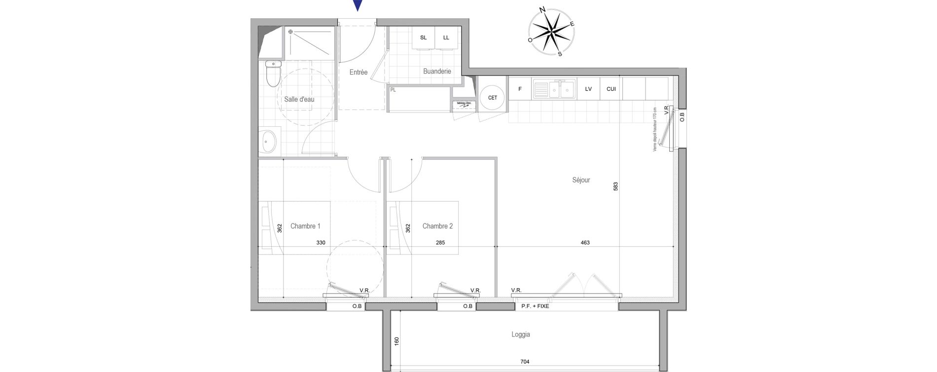 Appartement T3 de 67,80 m2 &agrave; Erquy Centre