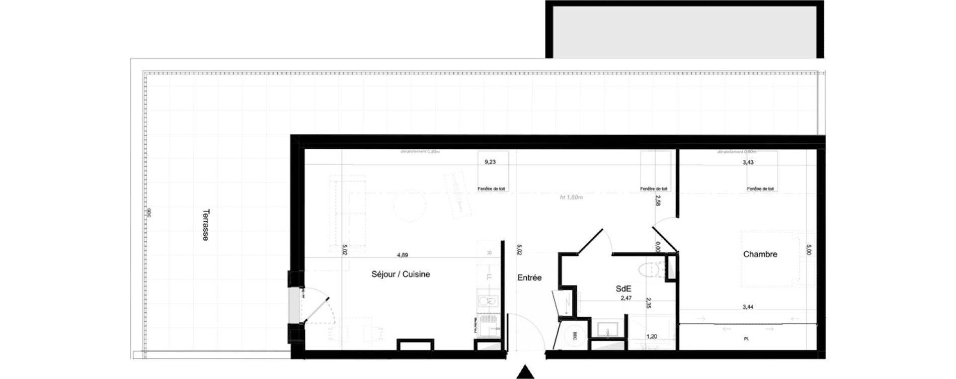 Appartement T2 de 43,22 m2 &agrave; Perros-Guirec Centre