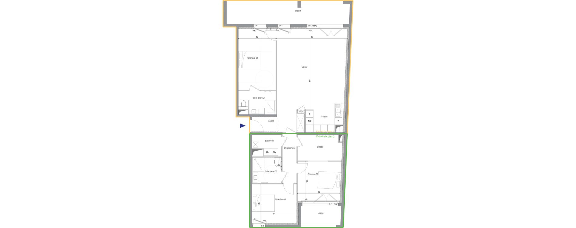Appartement T4 de 119,70 m2 &agrave; Perros-Guirec Centre
