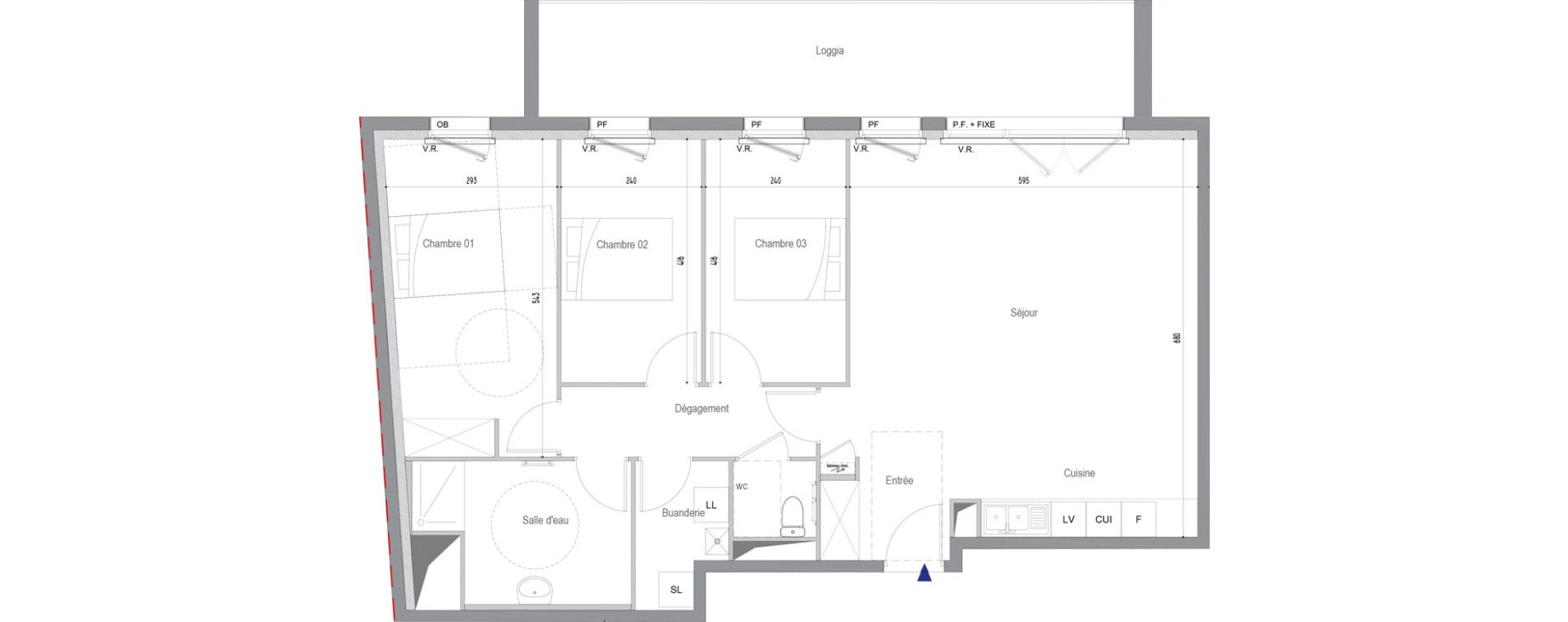 Appartement T4 de 96,20 m2 &agrave; Perros-Guirec Centre