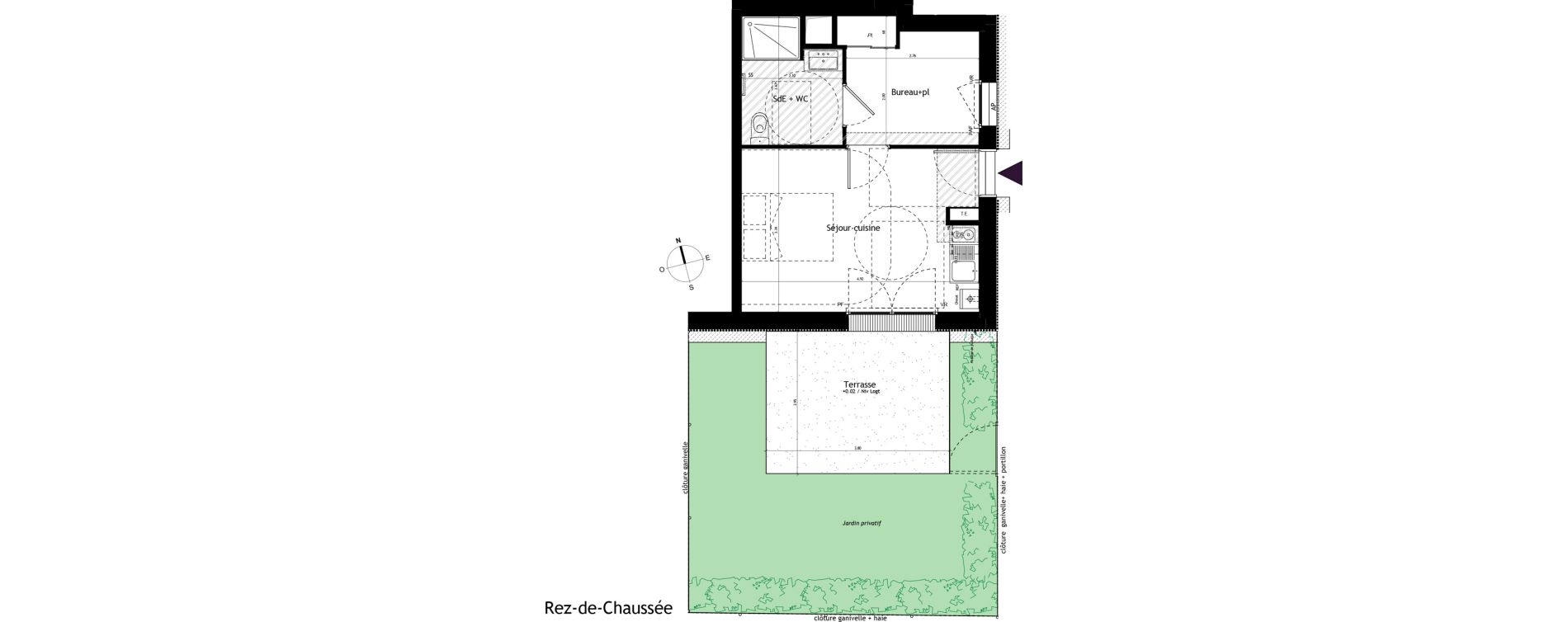 Appartement T1 de 28,42 m2 &agrave; Saint-Brieuc Les villes dorees