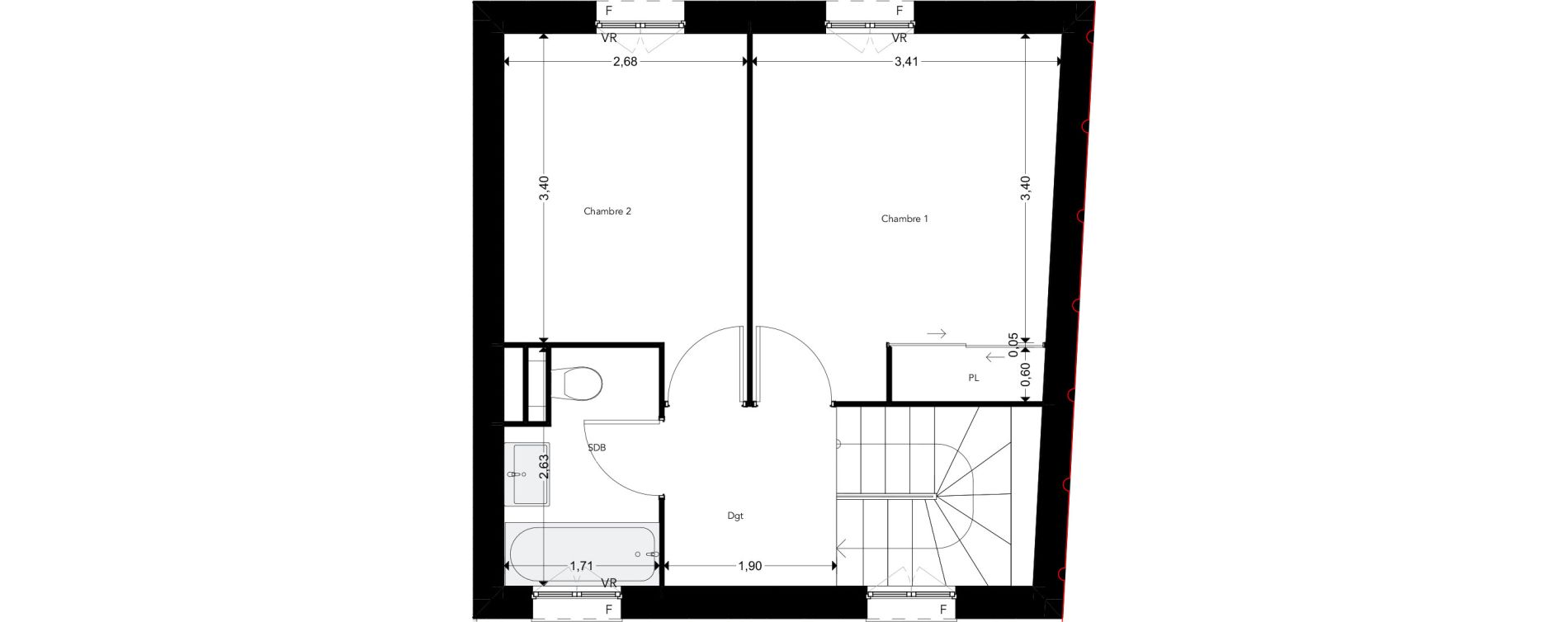 Maison T3 de 62,55 m2 &agrave; Saint-Quay-Portrieux Centre