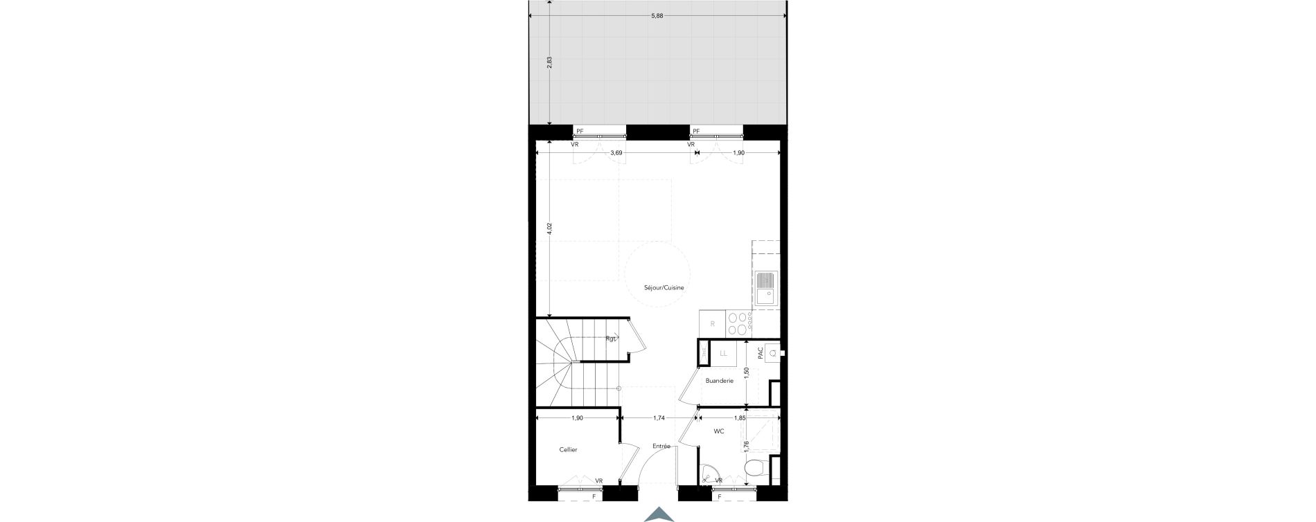 Maison T3 de 69,11 m2 &agrave; Saint-Quay-Portrieux Centre