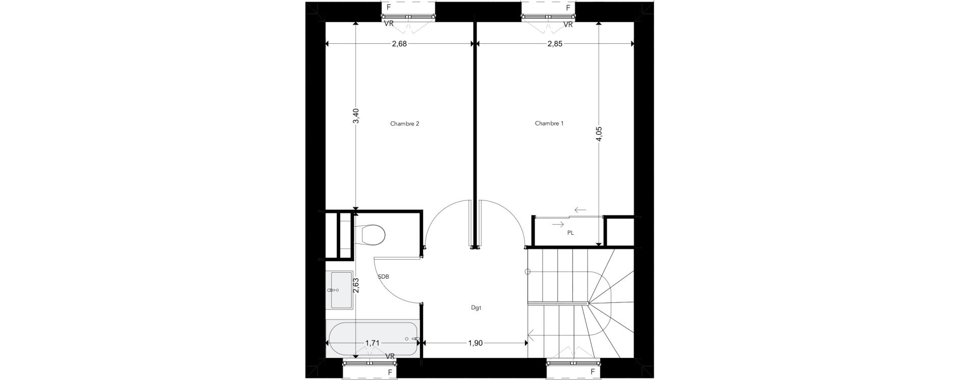Maison T3 de 58,06 m2 &agrave; Saint-Quay-Portrieux Centre