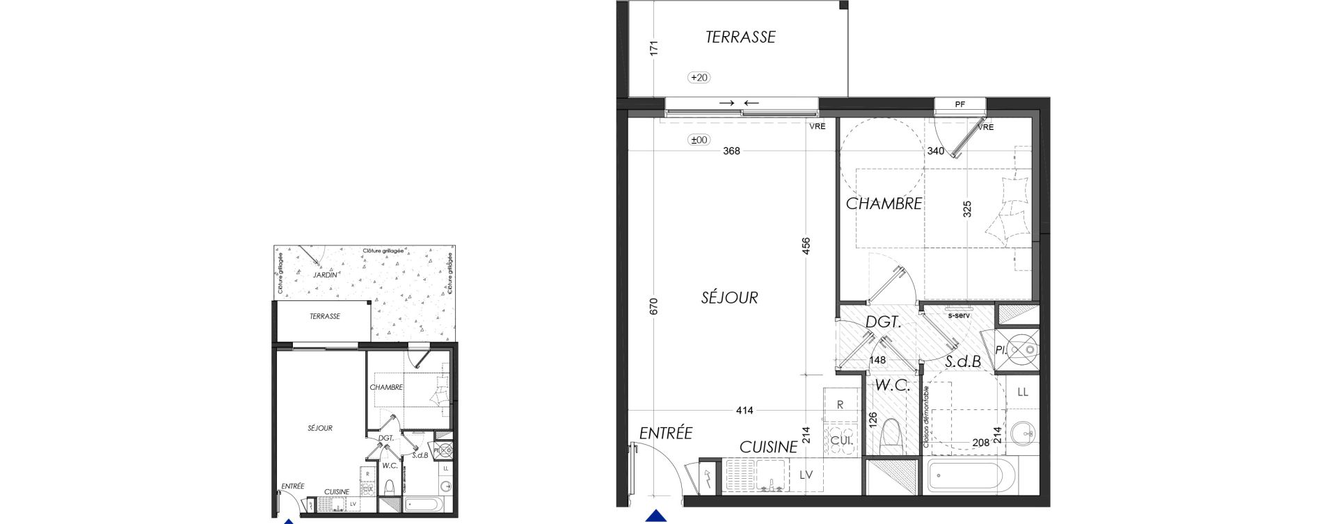 Appartement T2 de 45,85 m2 &agrave; Tr&eacute;beurden Centre
