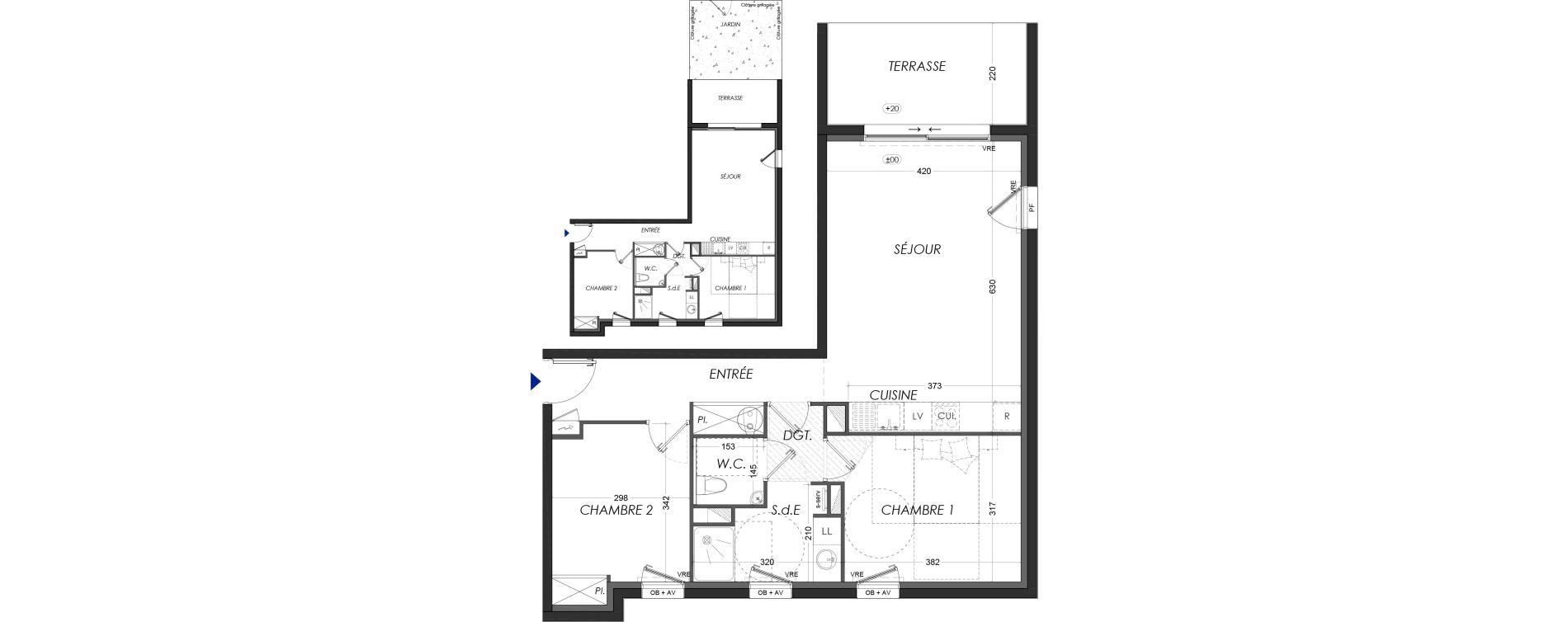 Appartement T3 de 66,40 m2 &agrave; Tr&eacute;beurden Centre