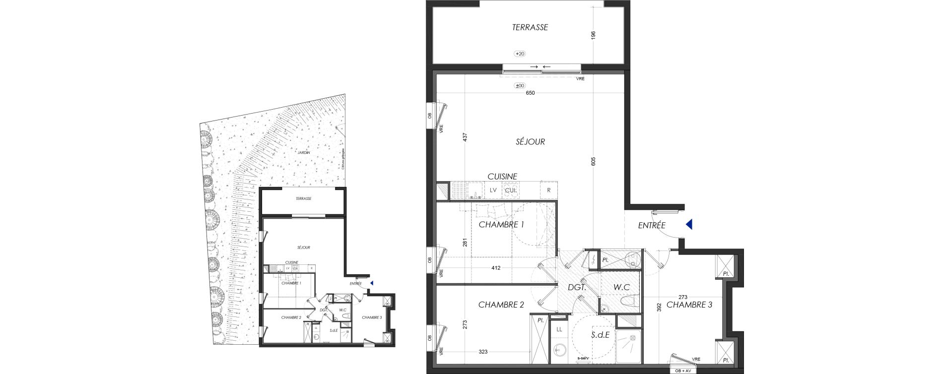 Appartement T4 de 78,25 m2 &agrave; Tr&eacute;beurden Centre