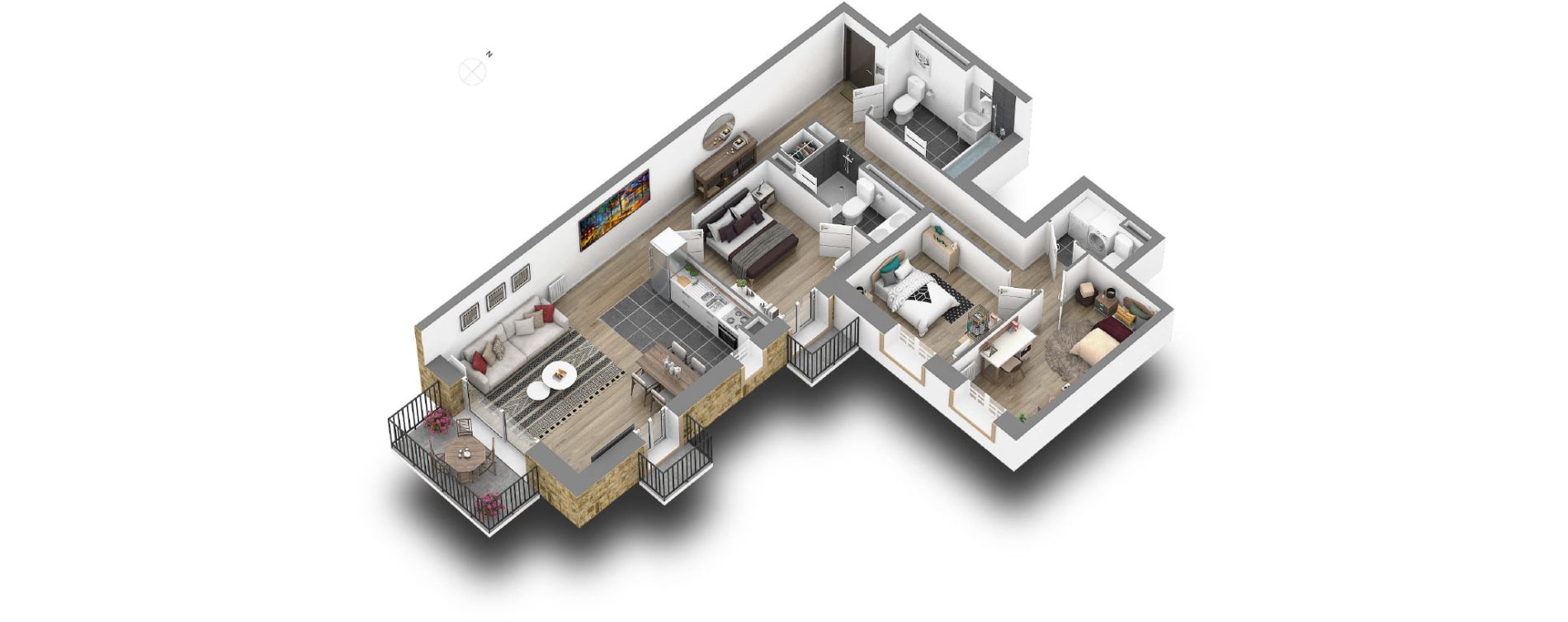 Appartement T4 de 83,50 m2 &agrave; B&eacute;nodet Centre