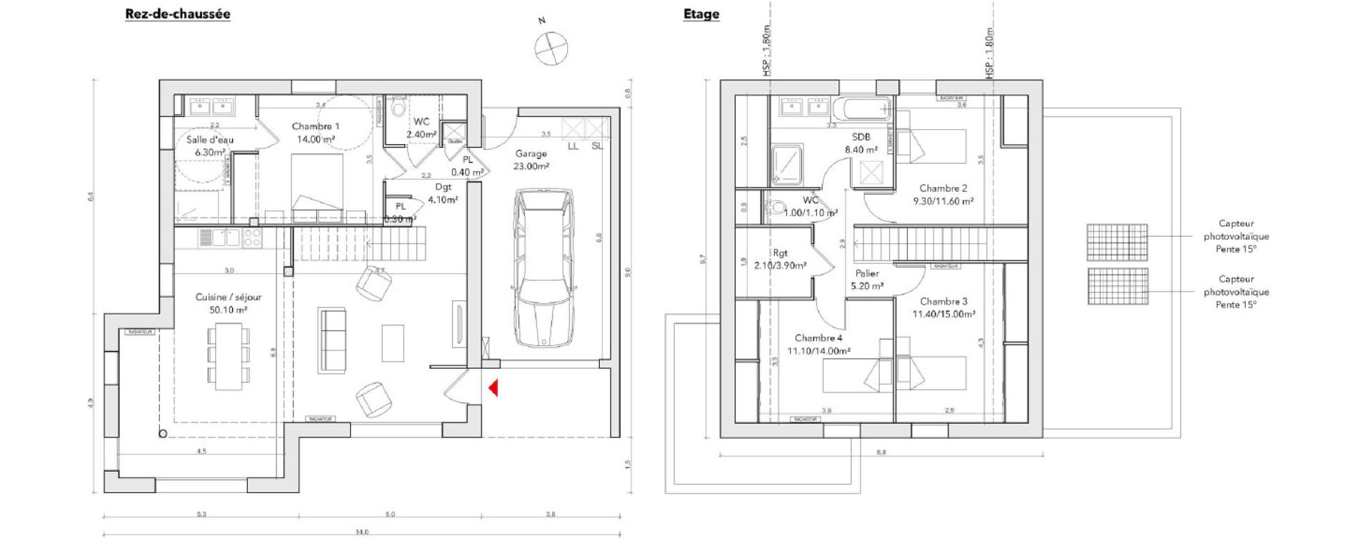 Maison T5 de 126,10 m2 &agrave; B&eacute;nodet Centre