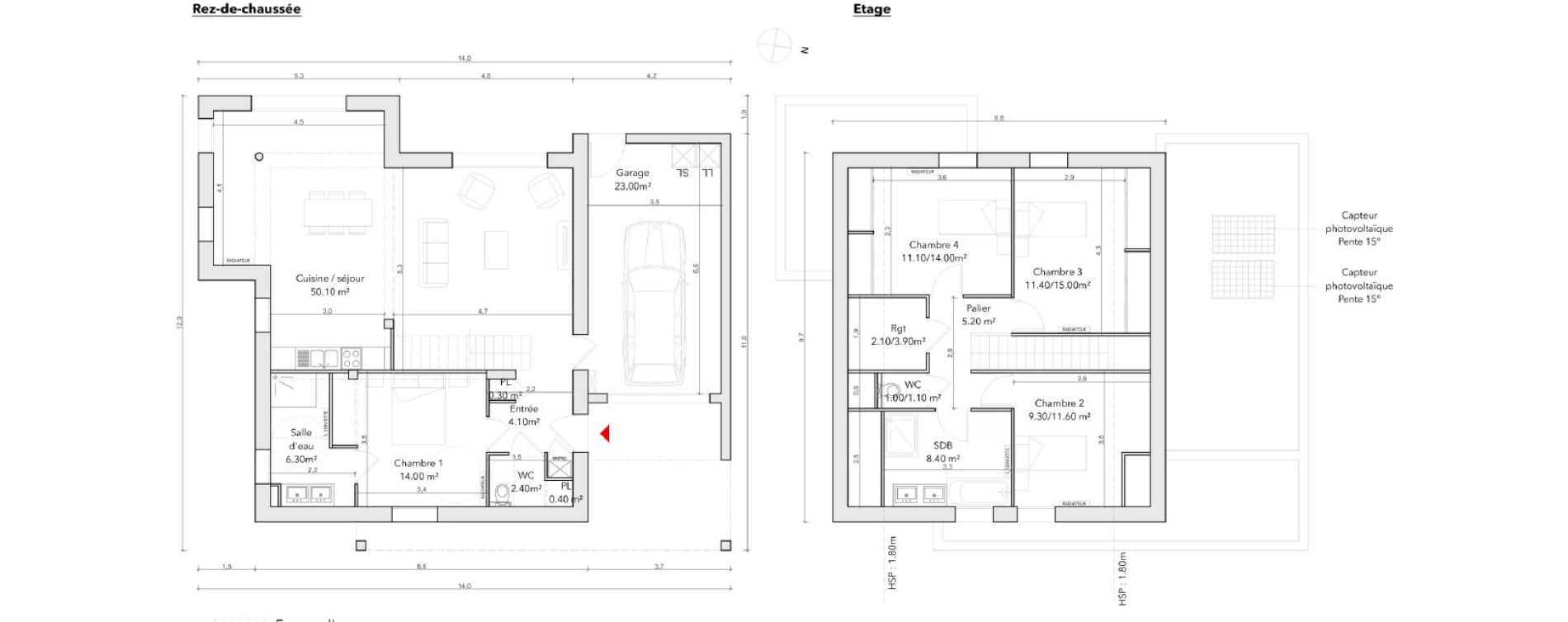 Maison T5 de 126,10 m2 &agrave; B&eacute;nodet Centre