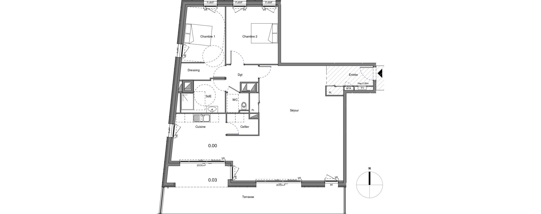 Appartement T3 de 117,45 m2 &agrave; Brest Brest centre