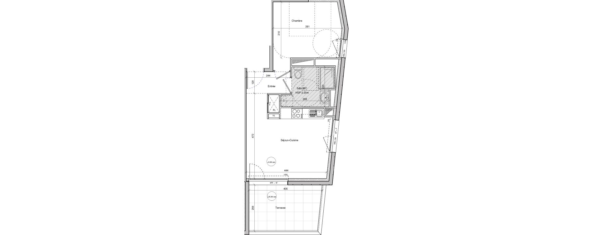 Appartement T2 de 39,47 m2 &agrave; Brest Lambezellec