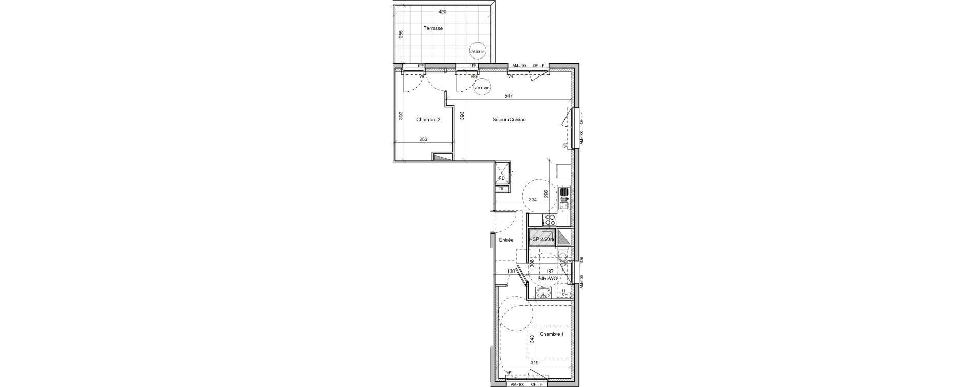 Appartement T3 de 59,61 m2 &agrave; Brest Lambezellec