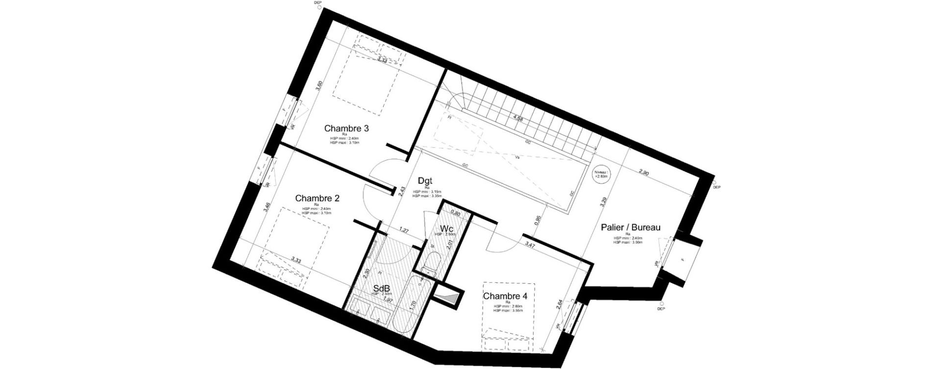 Maison T5 de 115,00 m2 &agrave; Brest Bas jaur&egrave;s - saint michel