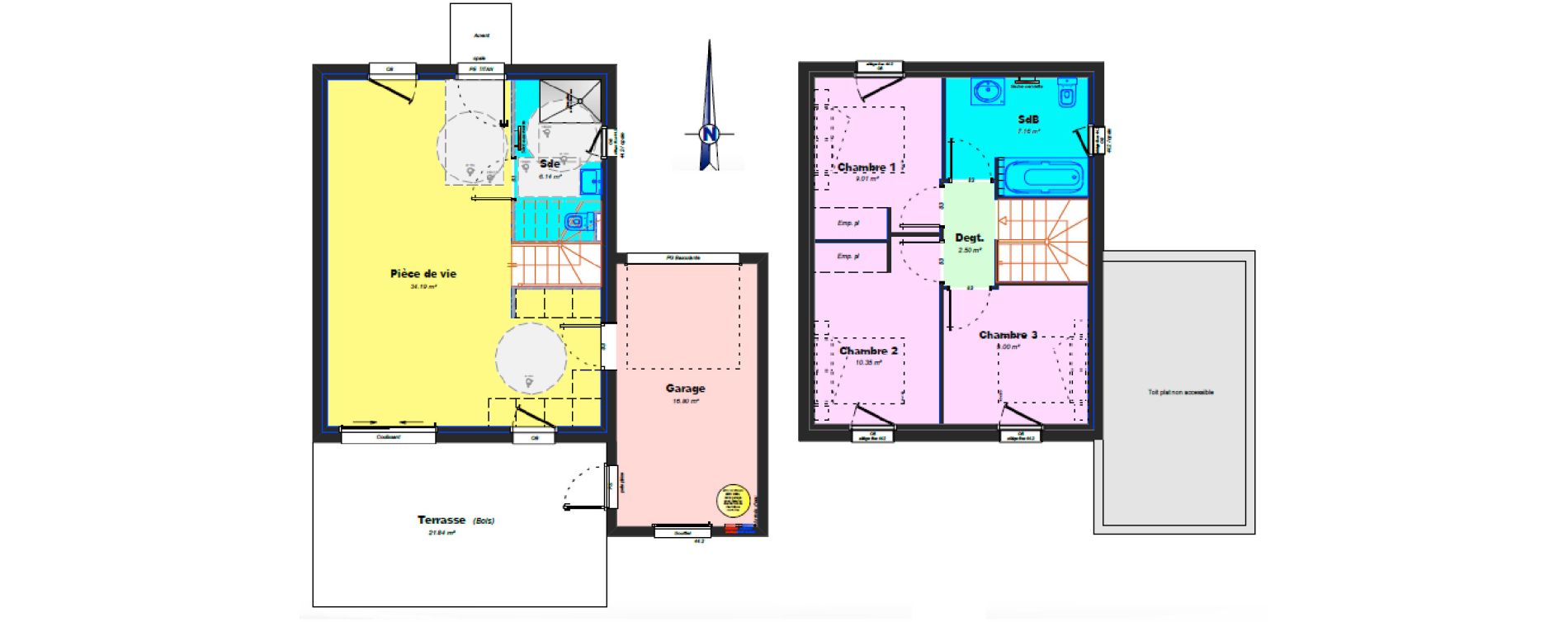 Maison T4 de 78,35 m2 &agrave; Brest Lambezellec